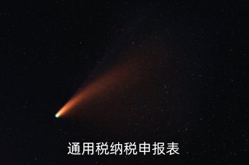 通用申報(bào)表稅什么意思，通用稅納稅申報(bào)表