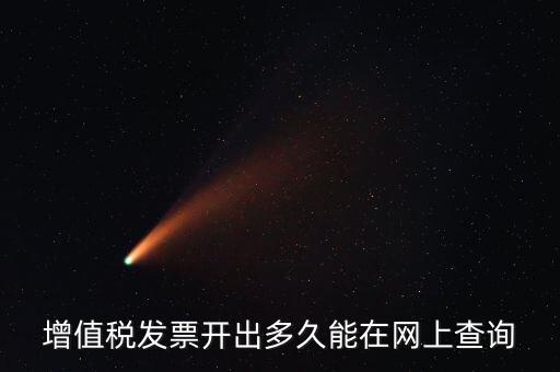 增值稅發(fā)票開(kāi)出多久能在網(wǎng)上查詢(xún)
