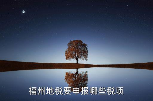 福建省地稅繳納什么稅，福州地稅要申報(bào)哪些稅項(xiàng)