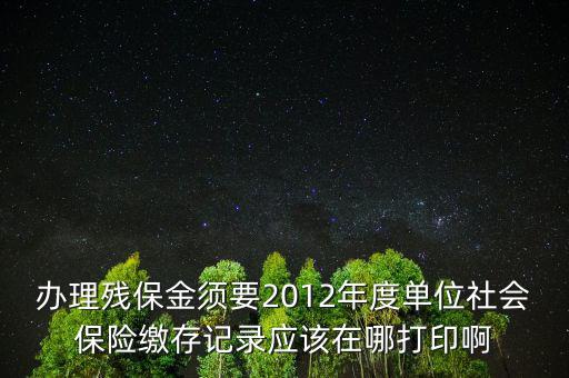 殘保金申報(bào)在什么地方查，殘保金的一般繳款書我應(yīng)該去那里拿呢