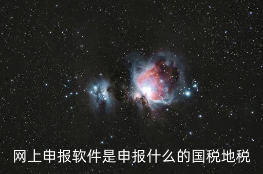 國稅申報軟件是什么，申報軟件是什么