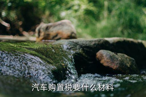 交購(gòu)置稅需要什么資料，汽車購(gòu)置稅要什么材料