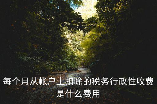 每個(gè)月從帳戶(hù)上扣除的稅務(wù)行政性收費(fèi)是什么費(fèi)用