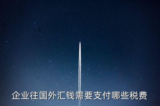 對(duì)外支付要交什么稅，企業(yè)往國外匯錢需要支付哪些稅費(fèi)
