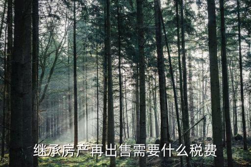 繼承房屋出售有什么稅，繼承房產(chǎn)再出售需要什么稅費