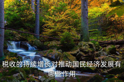 稅收的持續(xù)增長對推動國民經(jīng)濟發(fā)展有哪些作用