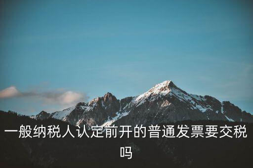 認(rèn)定前發(fā)票是什么，認(rèn)證發(fā)票提示提交發(fā)票為認(rèn)定前發(fā)票我們?cè)缇褪且话慵{稅人了  搜