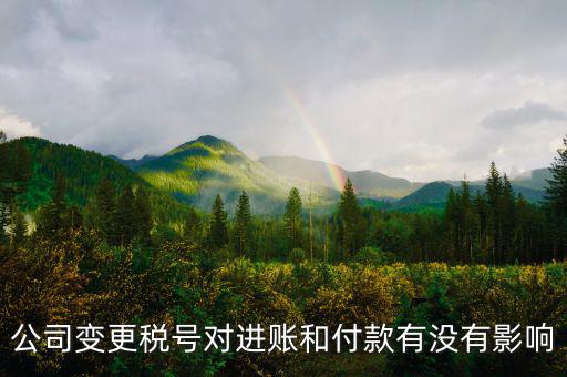 稅號變更是什么意思，公司變更稅號對進賬和付款有沒有影響