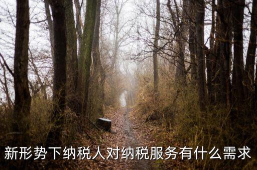 納稅服務的要求是什么，新形勢下納稅人對納稅服務有什么需求