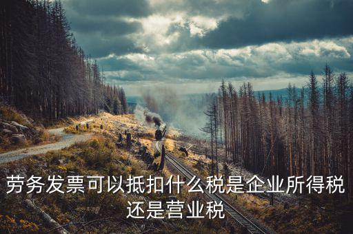勞務(wù)票抵扣什么，勞務(wù)發(fā)票可以抵扣什么稅是企業(yè)所得稅還是營(yíng)業(yè)稅