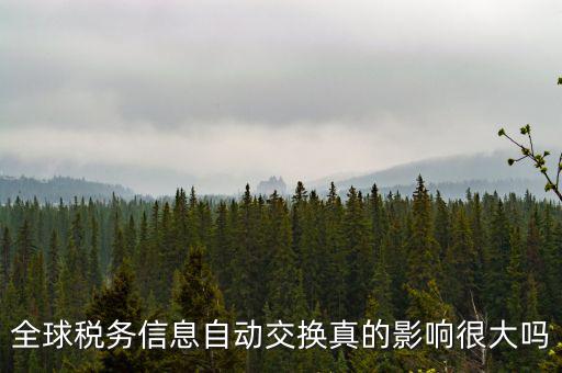 什么是稅務(wù)信息交換，全球稅務(wù)信息自動(dòng)交換真的影響很大嗎