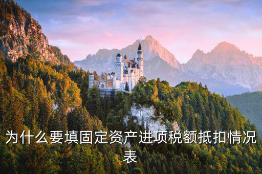 申報(bào)表固定資產(chǎn)進(jìn)項(xiàng)稅有什么作用，國稅報(bào)表中固定資產(chǎn)進(jìn)項(xiàng)稅報(bào)表