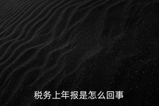 年稅申報是什么，國稅局需要的年報是什么