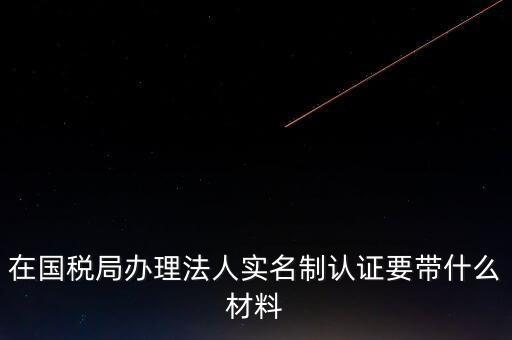 辦理實名辦稅需要什么資料，在國稅局辦理法人實名制認證要帶什么材料