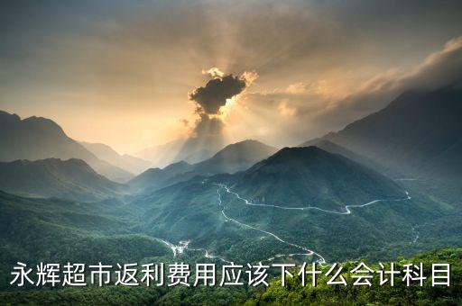 永輝超市返利費(fèi)用應(yīng)該下什么會計(jì)科目