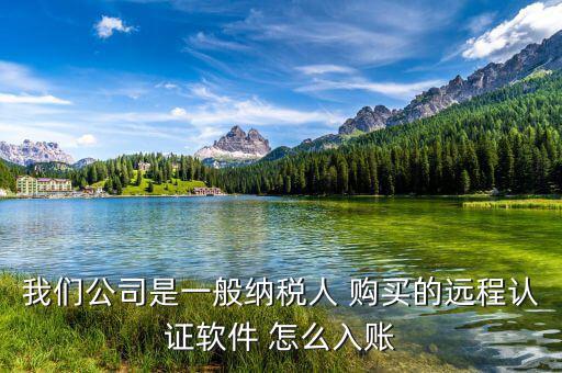 一般納稅人 網(wǎng)上認(rèn)證 認(rèn)定計(jì)入什么科目，我們公司是一般納稅人 購(gòu)買(mǎi)的遠(yuǎn)程認(rèn)證軟件 怎么入賬