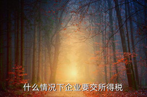 什么情況下預(yù)繳企業(yè)所得稅，什么情況下企業(yè)要交所得稅