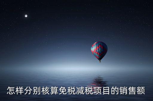 什么是分別核算銷售額，怎樣分別核算免稅減稅項目的銷售額