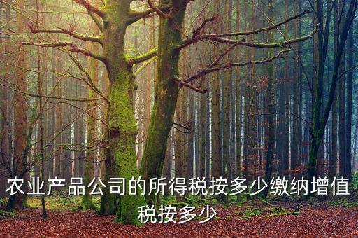 農(nóng)業(yè)公司要交什么稅，江蘇省農(nóng)業(yè)推行公司要交甚么稅