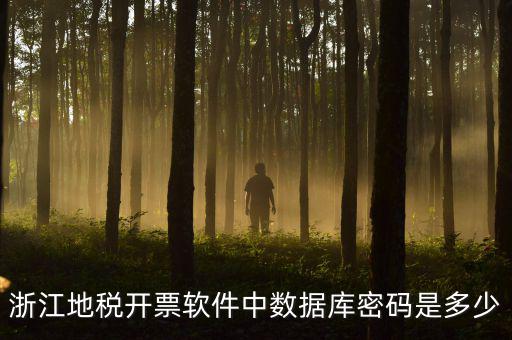 浙江地稅開(kāi)票軟件中數(shù)據(jù)庫(kù)密碼是多少