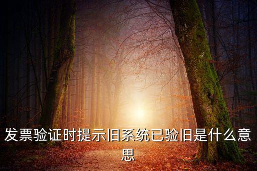 發(fā)票的驗(yàn)舊時(shí)間是什么意思，發(fā)票驗(yàn)證時(shí)提示舊系統(tǒng)已驗(yàn)舊是什么意思