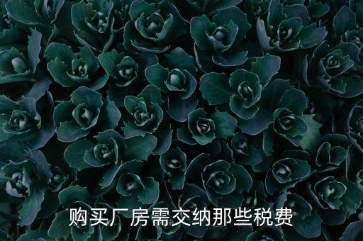 個人買廠房交什么稅，請問在重慶購買一手廠房需要交納那些稅費具體稅率是多少注