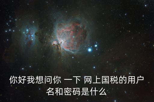 稅號和密碼是什么，國稅第一次網(wǎng)上申報的登陸密碼是什么