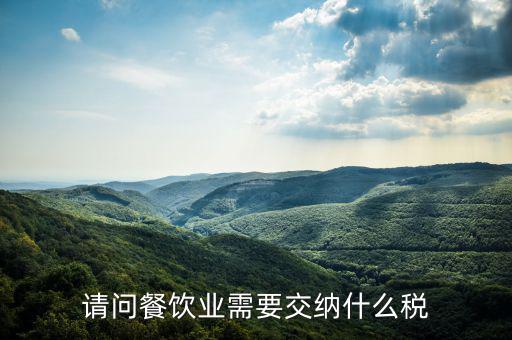 請(qǐng)問(wèn)餐飲業(yè)需要交納什么稅