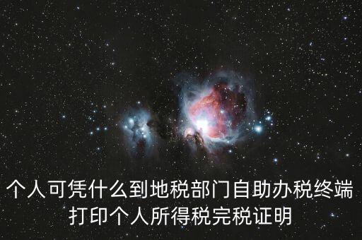 自助辦稅是什么意思，自助辦稅終端 報稅