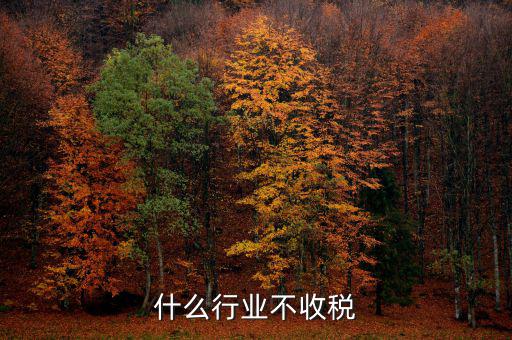 什么行業(yè)不用交稅，哪些行業(yè)不交稅