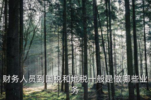 國稅地稅有什么工作，地稅工作人員有哪些職務(wù)