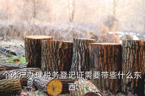 個(gè)體工商戶(hù)稅務(wù)登記需要什么資料，個(gè)體戶(hù)辦理稅務(wù)登記證需要帶些什么東西