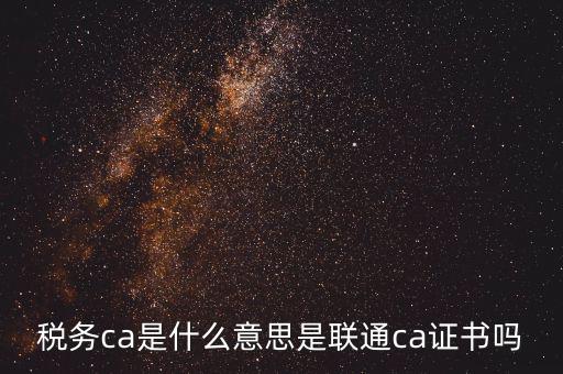 青島國(guó)稅ca證書(shū)是什么意思，什么事CA證書(shū)
