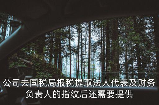 國稅錄指紋需要帶什么材料，公司去國稅局報稅采取法人代表及財務(wù)負(fù)責(zé)人指紋后還需要提供哪