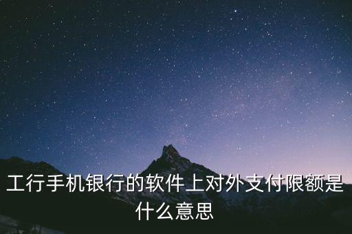 對(duì)外支付什么意思，工商銀行支出對(duì)外什么意思