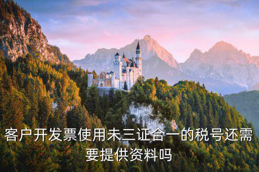 無證合一的稅號是什么，客戶開發(fā)票使用未三證合一的稅號還需要提供資料嗎