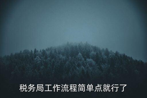 稅務(wù)局工作流程簡(jiǎn)單點(diǎn)就行了