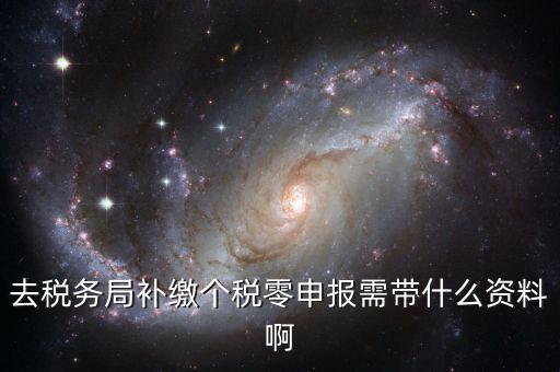 補繳個稅需要什么資料，去稅務局補繳個稅零申報需帶什么資料啊
