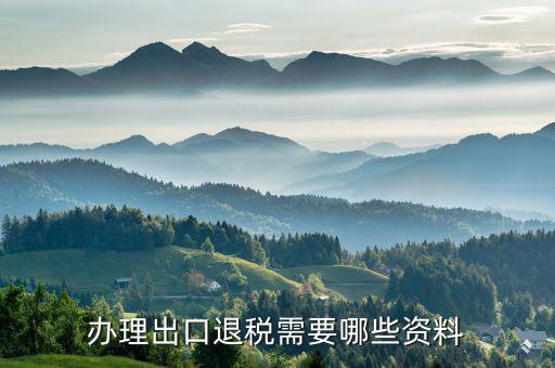出口退稅需要什么，辦理出口退稅需要提供哪些資料或證件
