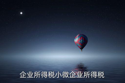 什么企業(yè)算小微企業(yè)所得稅，企業(yè)所得稅小微企業(yè)所得稅