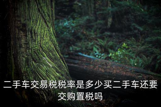 二手車交易稅稅率是多少買(mǎi)二手車還要交購(gòu)置稅嗎