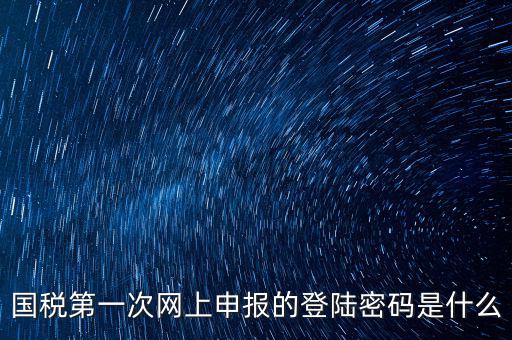 國稅網(wǎng)登錄密碼是什么原因，國稅第一次網(wǎng)上申報(bào)的登陸密碼是什么