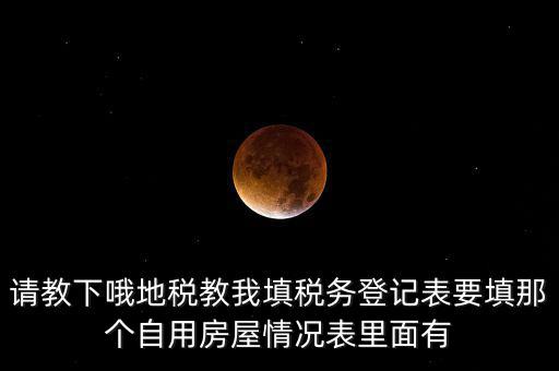 稅務(wù)上自用是什么意思，請(qǐng)教下哦地稅教我填稅務(wù)登記表要填那個(gè)自用房屋情況表里面有