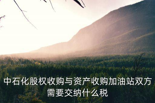 資產(chǎn)收購(gòu)要交什么稅，中石化股權(quán)收購(gòu)與資產(chǎn)收購(gòu)加油站雙方需要交納什么稅