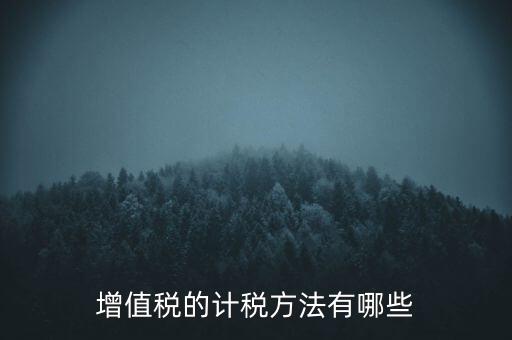 什么是計(jì)稅方式，增值稅的計(jì)稅方法有哪些