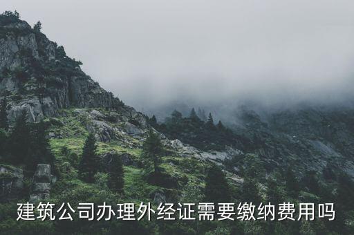 為什么開(kāi)外經(jīng)證，建筑公司辦理外經(jīng)證需要繳納費(fèi)用嗎