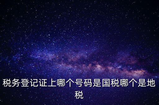 國稅地稅登記號是什么，稅務(wù)登記證上哪個號碼是國稅哪個是地稅