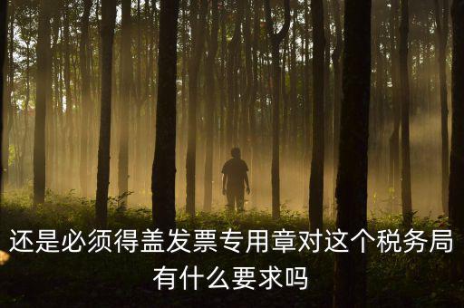 還是必須得蓋發(fā)票專用章對這個(gè)稅務(wù)局有什么要求嗎
