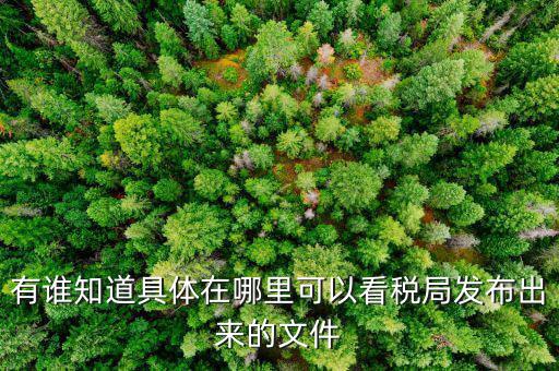 在什么網(wǎng)站上可以查詢財稅文件，有誰知道具體在哪里可以看稅局發(fā)布出來的文件