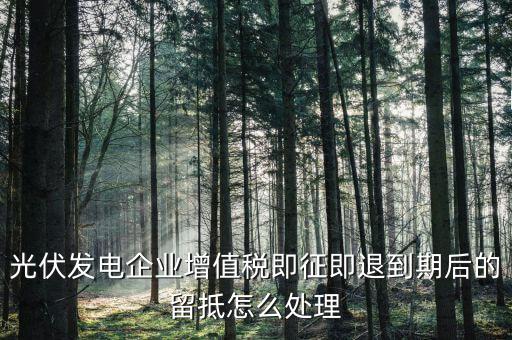 光伏企業(yè)即征即退是什么意思，請問即征既退是什么意思需要溝選嗎